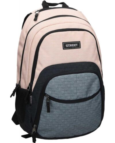 ΤΣΑΝΤΑ ΣΧΟΛΙΚΗ STREET IMPACT PEACH 30x20x48cm (με ορθοπεδική πλάτη-θήκη laptop)