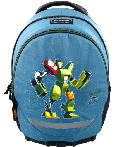 ΤΣΑΝΤΑ ΣΧΟΛΙΚΗ STREET ROBOTS 31x16x43cm (με εργονομική πλάτη air system και σκληρό πάτο)