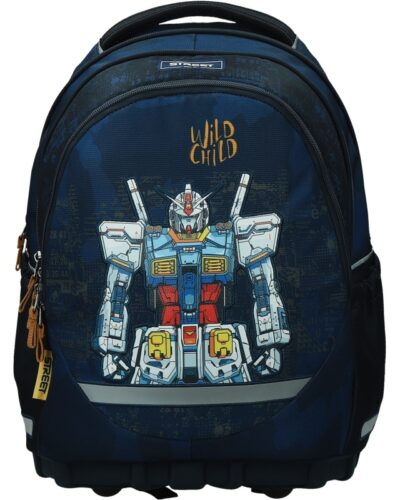 ΤΣΑΝΤΑ ΣΧΟΛΙΚΗ STREET ROBOTS 31x16x43cm (με εργονομική πλάτη air system και σκληρό πάτο)