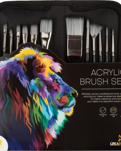 ΠΙΝΕΛΑ CREATIVE ΣΥΝΘΕΤΙΚΑ ΣΕΤ ΜΕ ΘΗΚΗ 12τεμ.