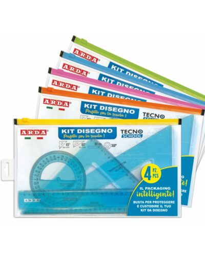 ΤΡΙΓΩΝΑ ΣΕΤ ARDA TECNOSCHOOL 4τεμ. ΦΑΚΕΛΟΣ ΠΛΑΣΤΙΚΟΣ ΦΕΡΜΟΥΑΡ