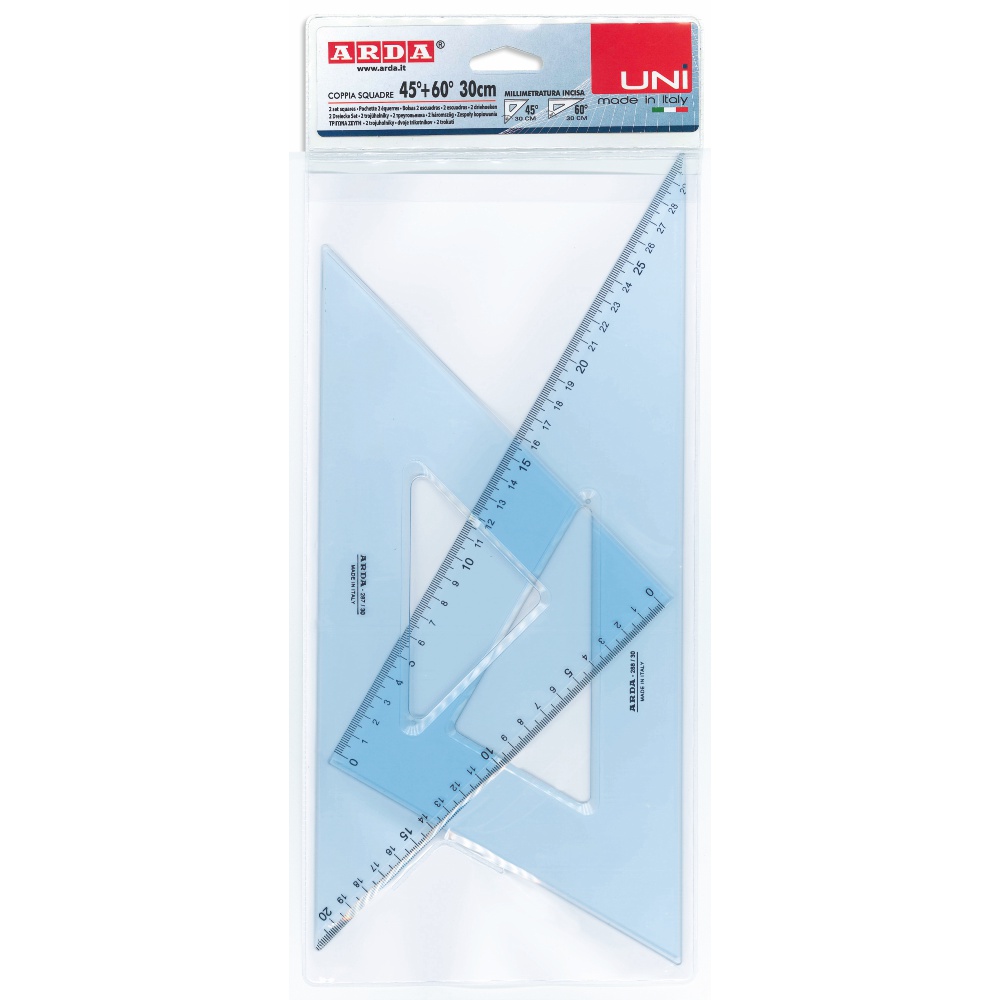 ΤΡΙΓΩΝΑ ΖΕΥΓΗ (45o+60o) ARDA UNI 30cm