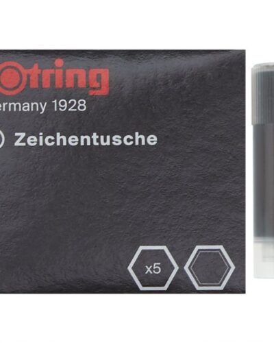 ΑΜΠΟΥΛΕΣ ROTRING ΙΣΟΓΡΑΦΟΥ ΜΑΥΡΕΣ σετ 5τεμ.