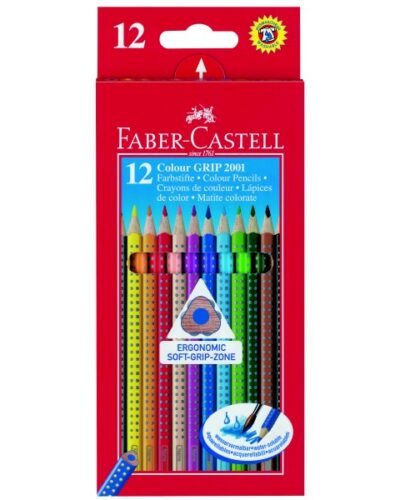 ΚΡΑΓΙΟΝ ΞΥΛΙΝΑ FABER CASTELL GRIP 12 χρωμ.