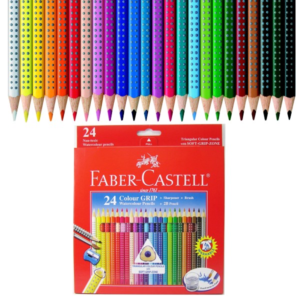 ΚΡΑΓΙΟΝ ΞΥΛΙΝΑ FABER CASTELL GRIP 24 χρωμ.