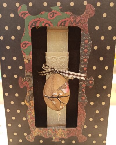 Λαμπάδα αυγό ζωγραφισμενο ροζ