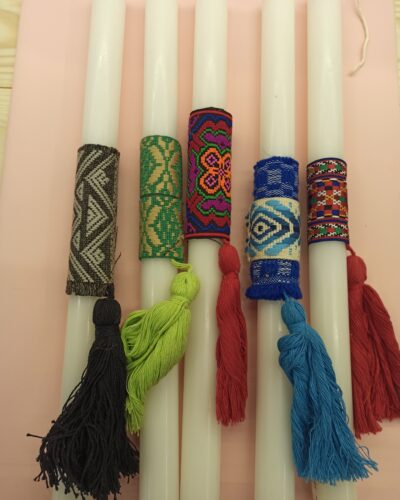 Boho Λαμπάδα φούντα κρεμαστη