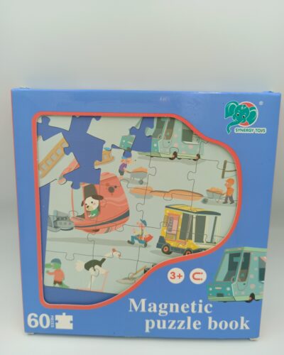 Magnetic puzzle book cars