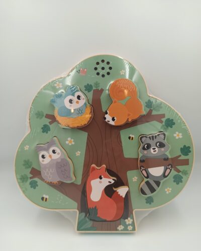 Wooden Puzzle With Sound Forest Animals