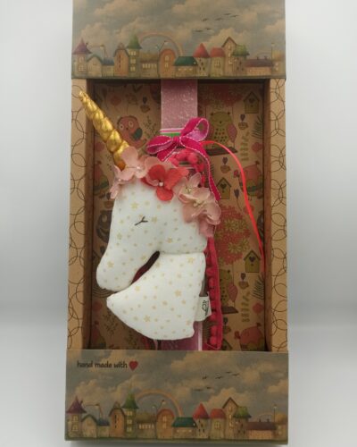 Λαμπαδα Με Χειροποιητο Μονοκερο