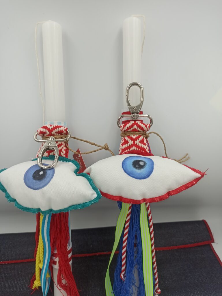 Λαμπαδα Με Bag Charm Ματι Χειροποιητο Σε Φακελο Τζιν