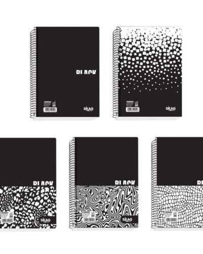 ΤΕΤΡΑΔΙΑ SKAG ΣΠΙΡΑΛ BLACK & WHITE 17X25 3Θ