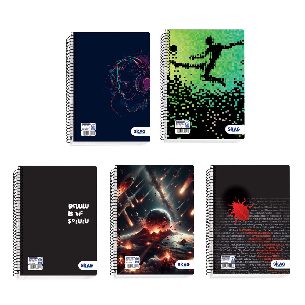 ΤΕΤΡΑΔΙΑ SKAG ΣΠΙΡΑΛ FUN ΑΓΟΡΙ 17X25 3ΘΕΜ