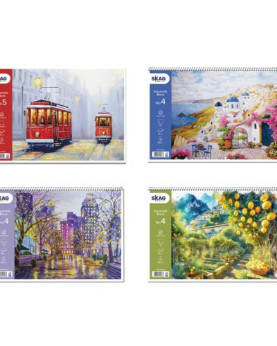 ΜΠΛΟΚ SKAG ΑΚΟΥΑΡΕΛΛΑΣ ΕΠΟΧΕΣ Νο 4 30Χ40 (250γρ χαρτί /15 φύλλα)