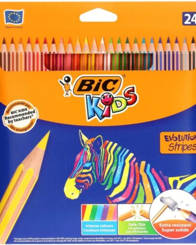 ΚΡΑΓΙΟΝ ΞΥΛΙΝΑ BIC KIDS ΡΙΓΕ 24χρωμ. (9505251)
