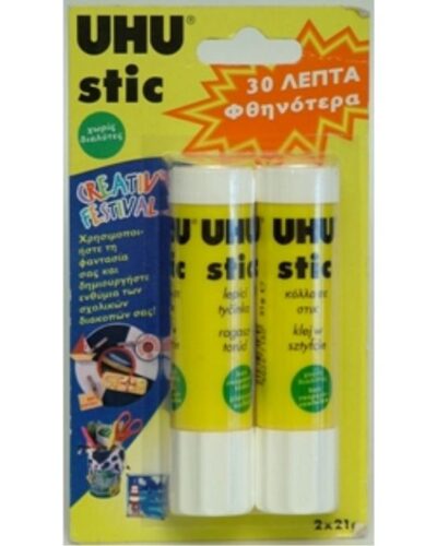ΚΟΛΛΑ UHU STICK 21gr ΜΠΛΙΣΤΕΡ 2τεμ.