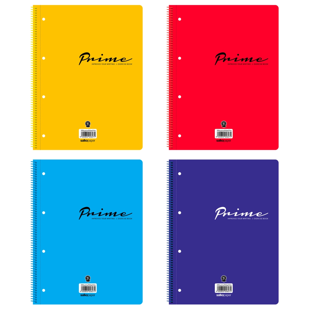 ΤΕΤΡΑΔΙΑ SALKO ΣΠΙΡΑΛ PRIME 21X29 3 ΘΕΜ.