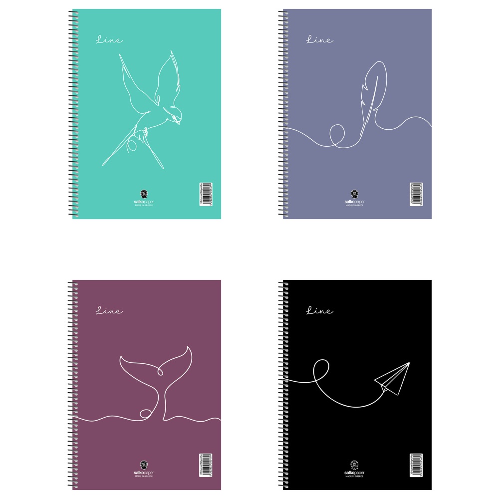 ΤΕΤΡΑΔΙΑ SALKO ΣΠΙΡΑΛ LINE 21Χ29 2ΘΕΜ.