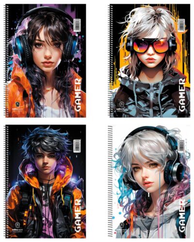 ΤΕΤΡΑΔΙΑ SALKO ΣΠΙΡΑΛ GAMER 21Χ29 3 ΘΕΜ.