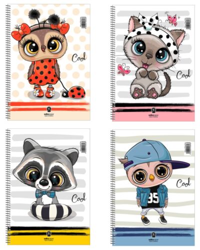 ΤΕΤΡΑΔΙΑ SALKO ΣΠΙΡΑΛ COOL 17X25 2 ΘΕΜ.