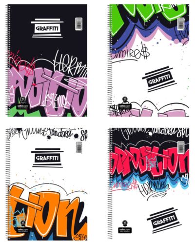 ΤΕΤΡΑΔΙΑ SALKO ΣΠΙΡΑΛ GRAFFITI 17X25 1 ΘΕΜ.