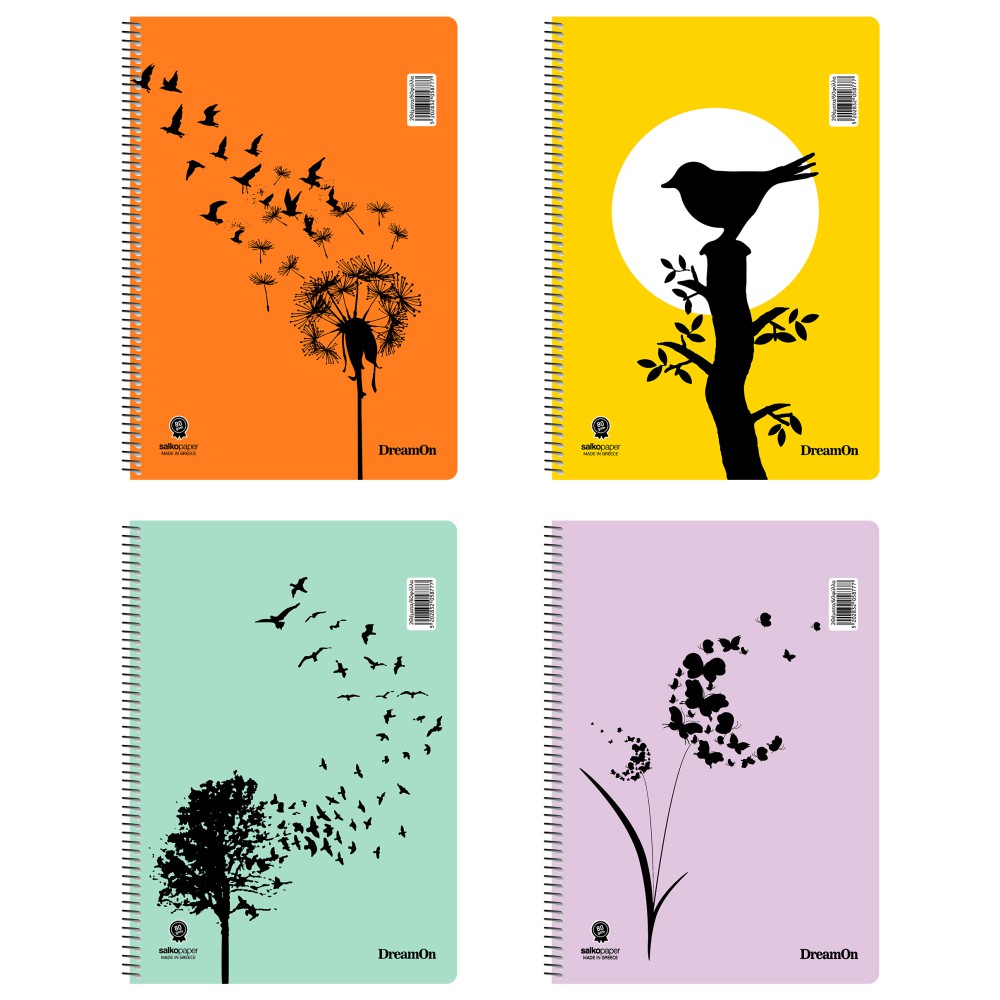 ΤΕΤΡΑΔΙΑ SALKO ΣΠΙΡΑΛ DREAM ON 17X25 2 ΘΕΜ.