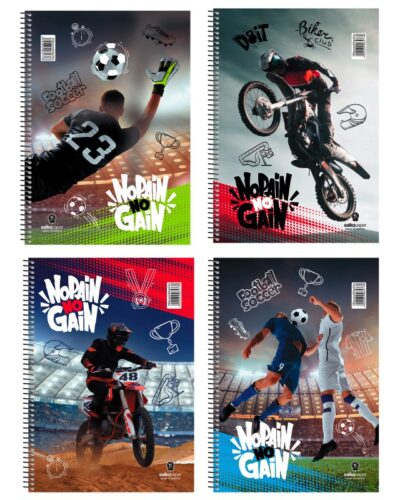 ΤΕΤΡΑΔΙΑ SALKO ΣΠΙΡΑΛ NO PAIN NO GAIN 17Χ25 1ΘΕΜ.