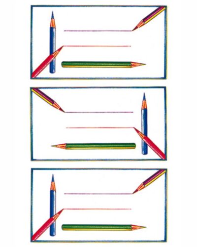 ΕΤΙΚΕΤΕΣ ΣΧΟΛΙΚΕΣ BSB ΑΠΛΕΣ PENCILS (3 φύλλα)