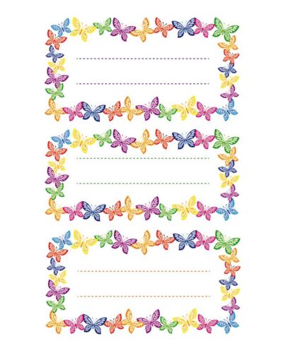 ΕΤΙΚΕΤΕΣ ΣΧΟΛΙΚΕΣ BSB ΑΠΛΕΣ BUTTERFLY (3 φύλλα)