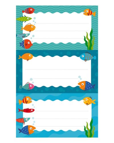 ΕΤΙΚΕΤΕΣ ΣΧΟΛΙΚΕΣ BSB ΑΠΛΕΣ FISH (3 φύλλα)