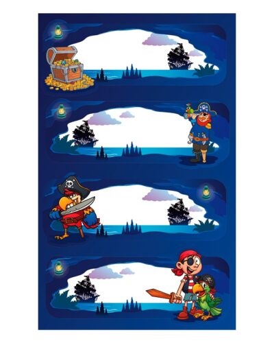 ΕΤΙΚΕΤΕΣ ΣΧΟΛΙΚΕΣ BSB ΑΠΛΕΣ PIRATES (3 φύλλα)