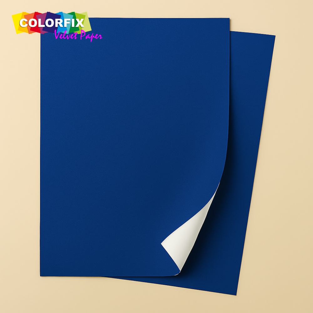 ΧΑΡΤΙ ΒΕΛΟΥΤΕ COLORFIX ΦΥΛΛΑ 60cm x 90cm ΜΠΛΕ ΣΚΟΥΡΟ