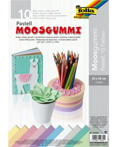 ΑΦΡΩΔΕΣ FOLIA  20Χ30 2mm ΑΣΟΡΤΙ ΣΕΤ 10τεμ. PASTEL ΧΡΩΜΑΤΑ