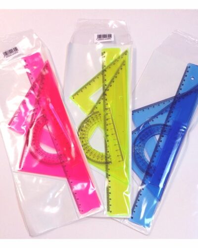 ΤΡΙΓΩΝΑ ΣΕΤ ΕΓΧΩΡΙΑ Νο 2 ΧΡΩΜΑΤΙΣΤΑ (ροζ,γαλάζιο,λαχανί)