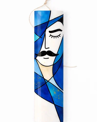 Λαμπάδα με εκτύπωση - Αbstract Άντρας & Γυναίκα 3