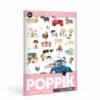 Mini Poster Farm | 26 stickers farm animals for children | Poppik
