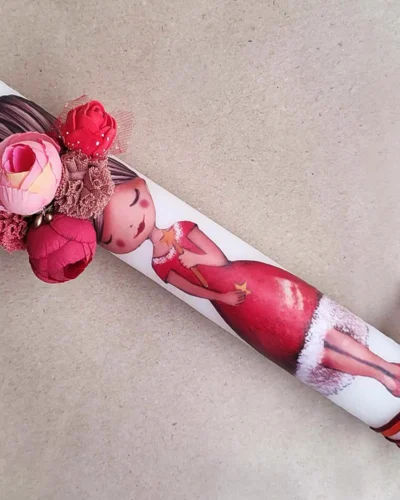 ΛΑΜΠΑΔΑ ΚΟΡΙΤΣΙ ΜΕ ΛΟΥΛΟΥΔΙΑ ΚΑΙ ΡΑΒΔΙ