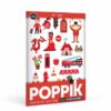 Mini Poster Ingela Arrhenius City | Poster and 26 Stickers for children | Poppik