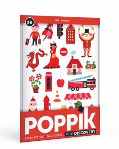 Mini Poster Ingela Arrhenius City | Poster and 26 Stickers for children | Poppik