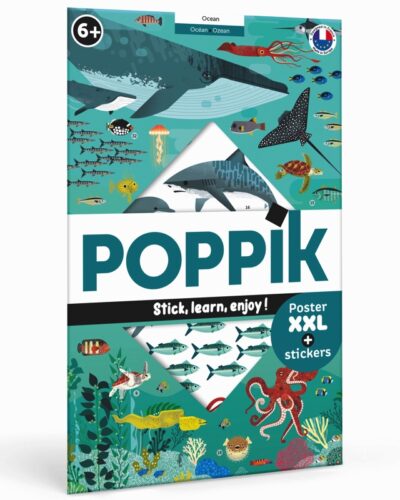 Illustrated Poster | Animals of the Sea | Poppik Stickers