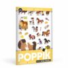 Mini Poster Pony Club | Poster and 27 horses ponies Stickers for kids | Poppik