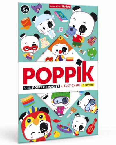 Educational Poster Gadou | Poster and 43 Stickers for kids | Poppik