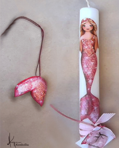 ΛΑΜΠΑΔΑ ΓΟΡΓΟΝΑ ΞΥΛΙΝΟ ΚΡΕΜΑΣΤΟ ΡΟΖ