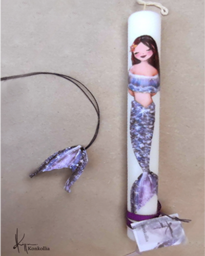 ΛΑΜΠΑΔΑ ΞΥΛΙΝΟ ΚΡΕΜΑΣΤΟ ΜΩΒ