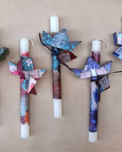 ΛΑΜΠΑΔΑ ΜΟΤΙΒΟ ΜΕ ΞΥΛΙΝΟ ΚΑΡΑΒΑΚΙ