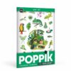 Mini Poster Jungle | Poster and 22 jungle animals stickers for children | Poppik