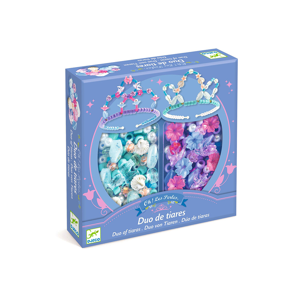 Djeco κατασκευάζω 2 τιάρες με διάφορες χάντρες