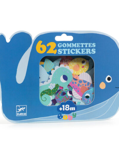 Djeco 62 Μεγάλα Αυτοκόλλητα επαναχρησιμοποιούμενα