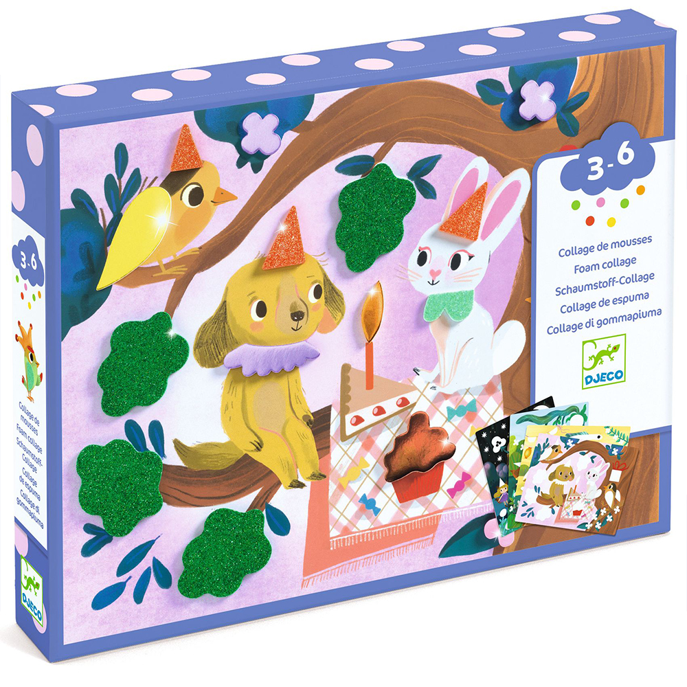 Djeco Κολάζ με αφρώδη αυτοκόλλητα