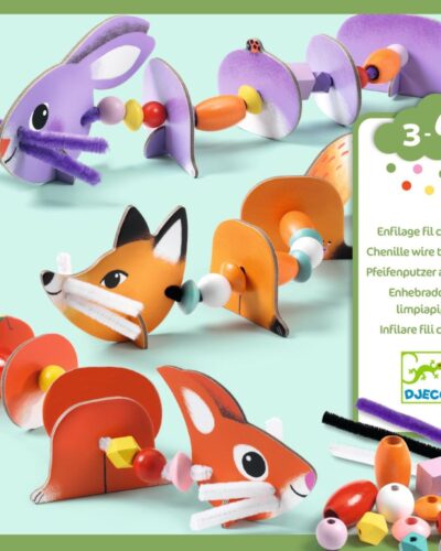 Djeco κατασκευή λεπτής κινητικότητας με κλωστή και χάντρες